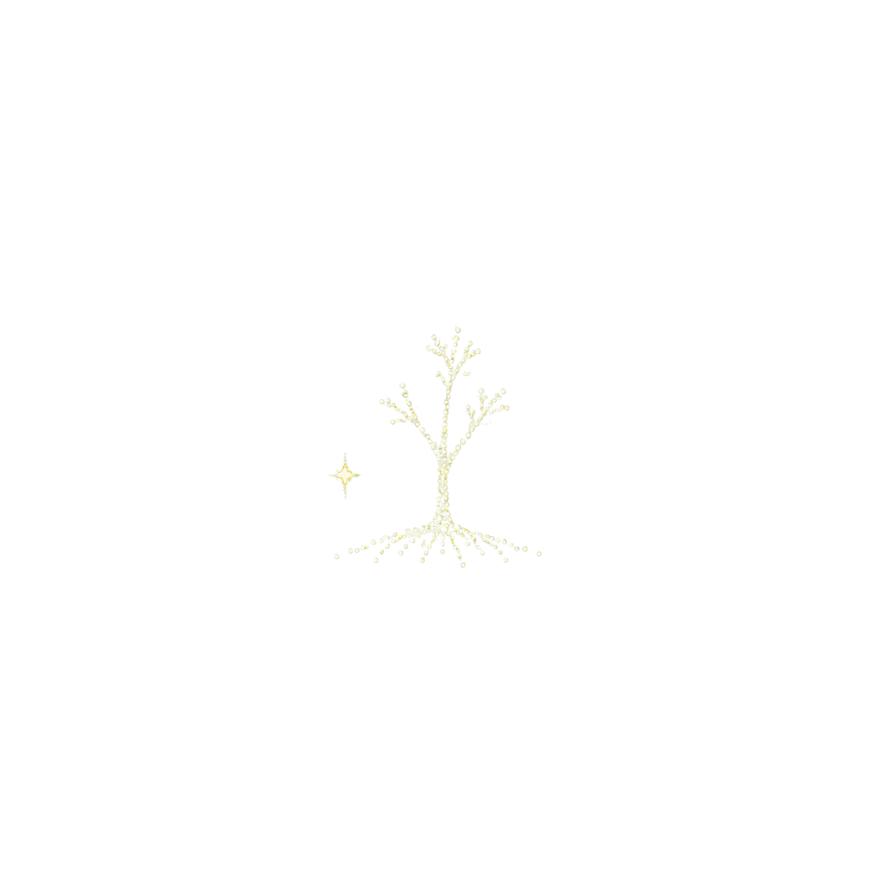 Small dotted JOSIE tree with a star